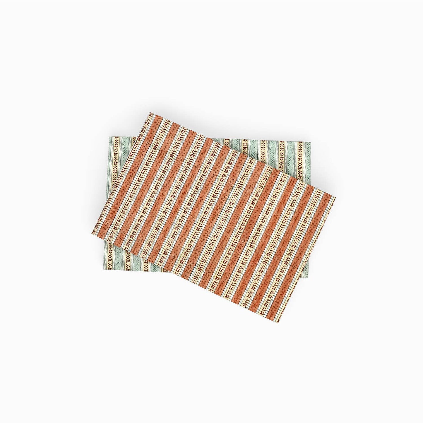 Block Printed Hexagon Collapsible Basket - Brick Red Rhea