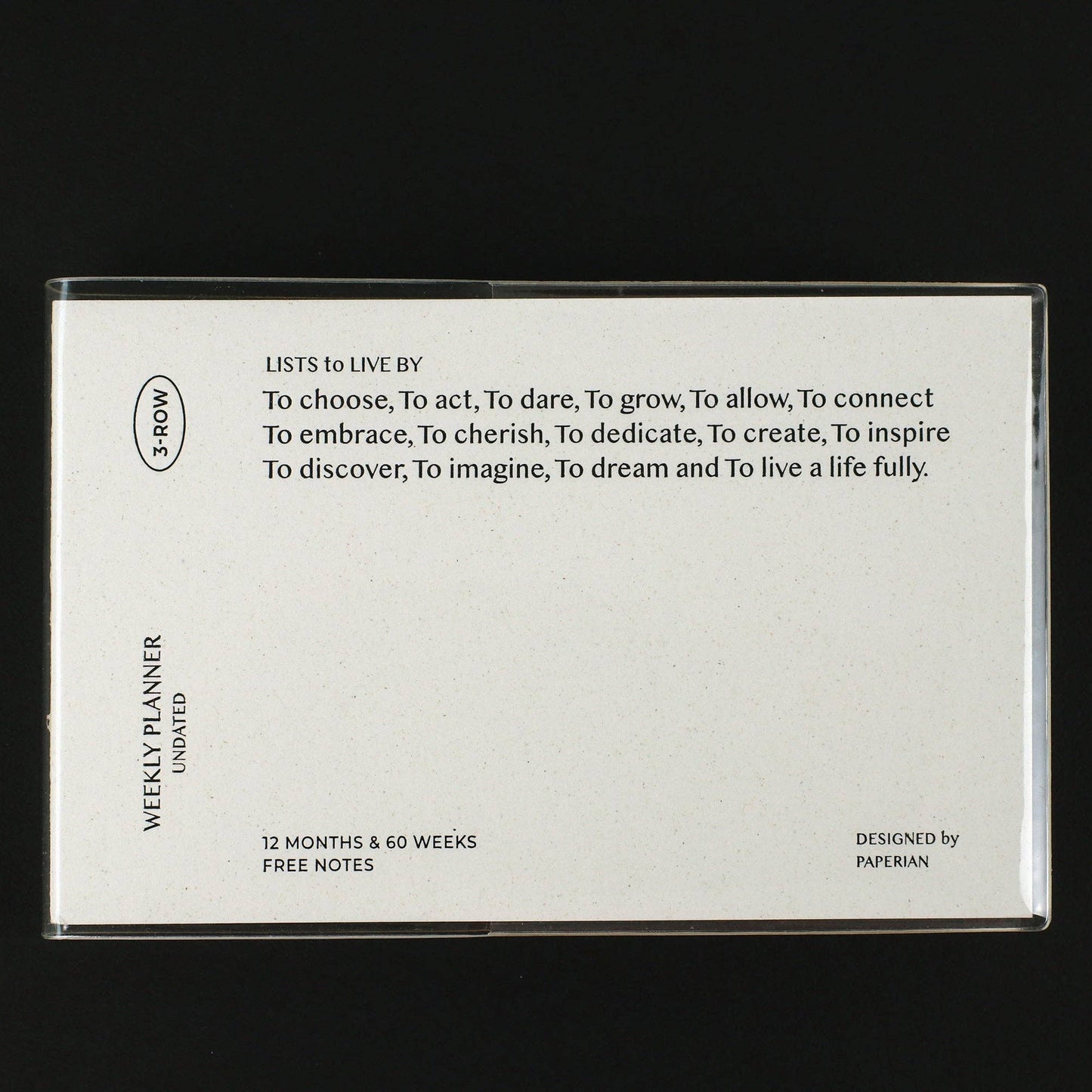 'Lists To Live By' Daily,Weekly Light Planner