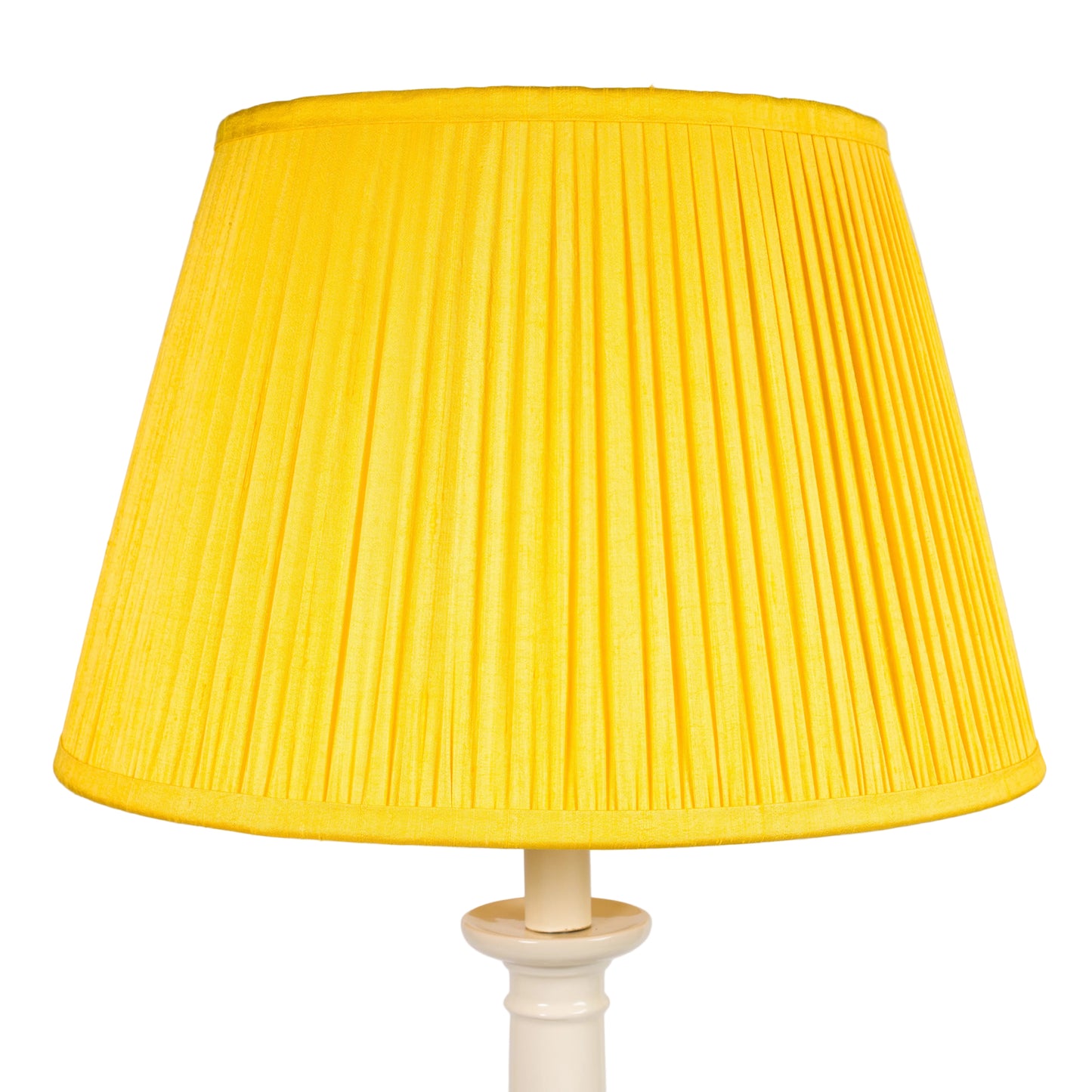 18" Natural Dyed Silk Dupion Lampshade - Yellow