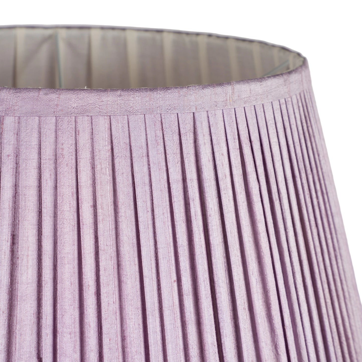 10" Natural Dyed Silk Dupion Lampshade - Lilac