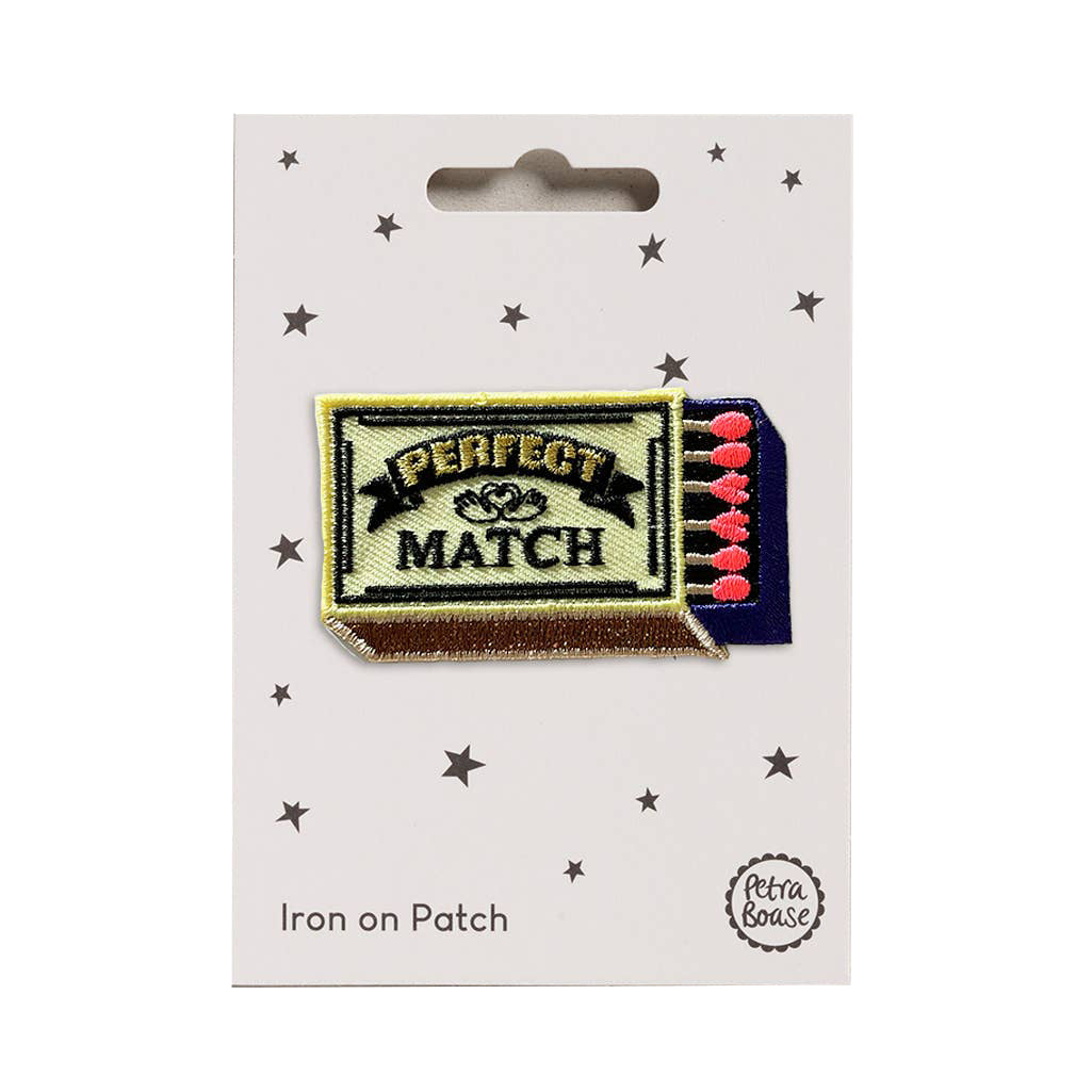 Embroidered Matchbox Iron-on Patch