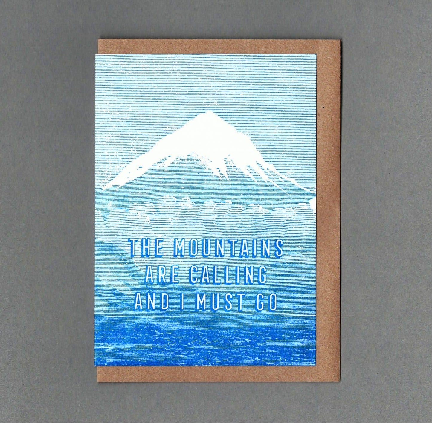 Mountains Blue - Greeting Card