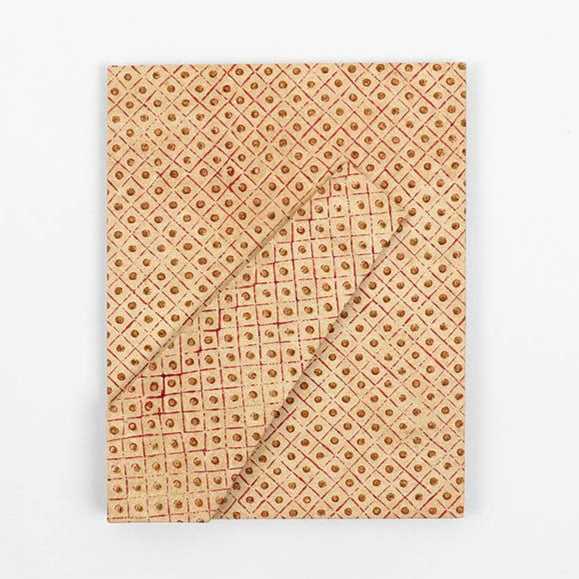Block Printed Picture Frame - Floral Stripe Ochre
