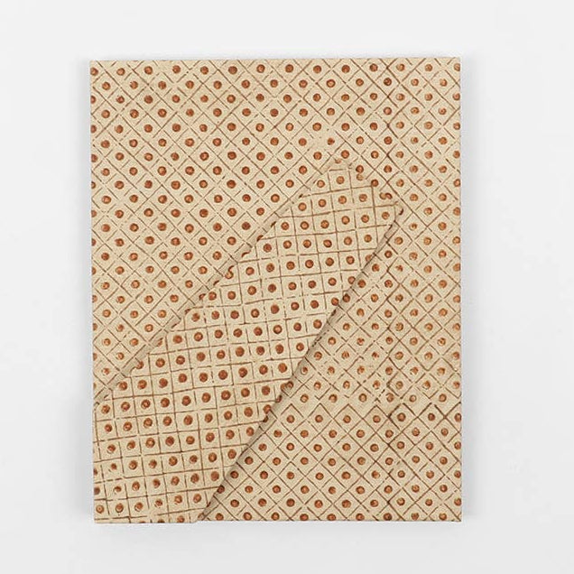 Screen Printed Picture Frame - Dot & Grid: Ochre