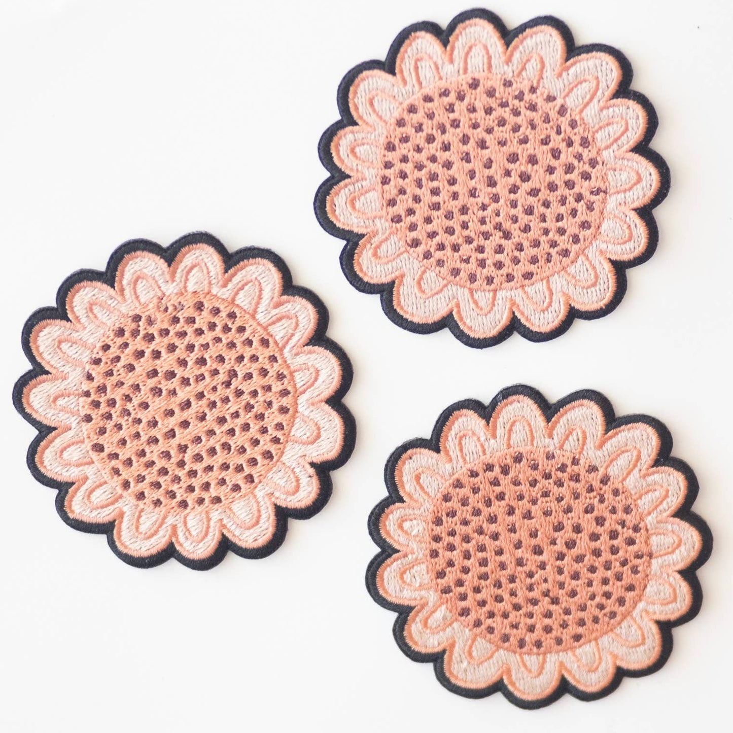 Embroidered Pink Wildflower Iron-on Patch