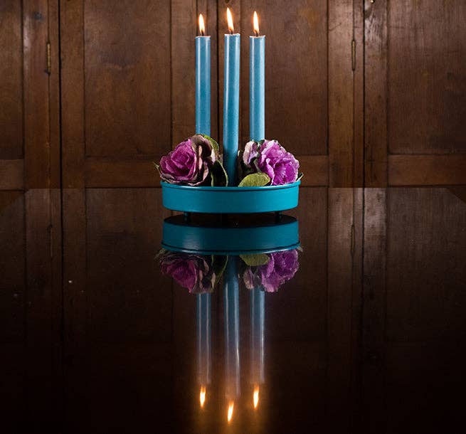 Petrol Blue Dinner Candles - Pack of 25