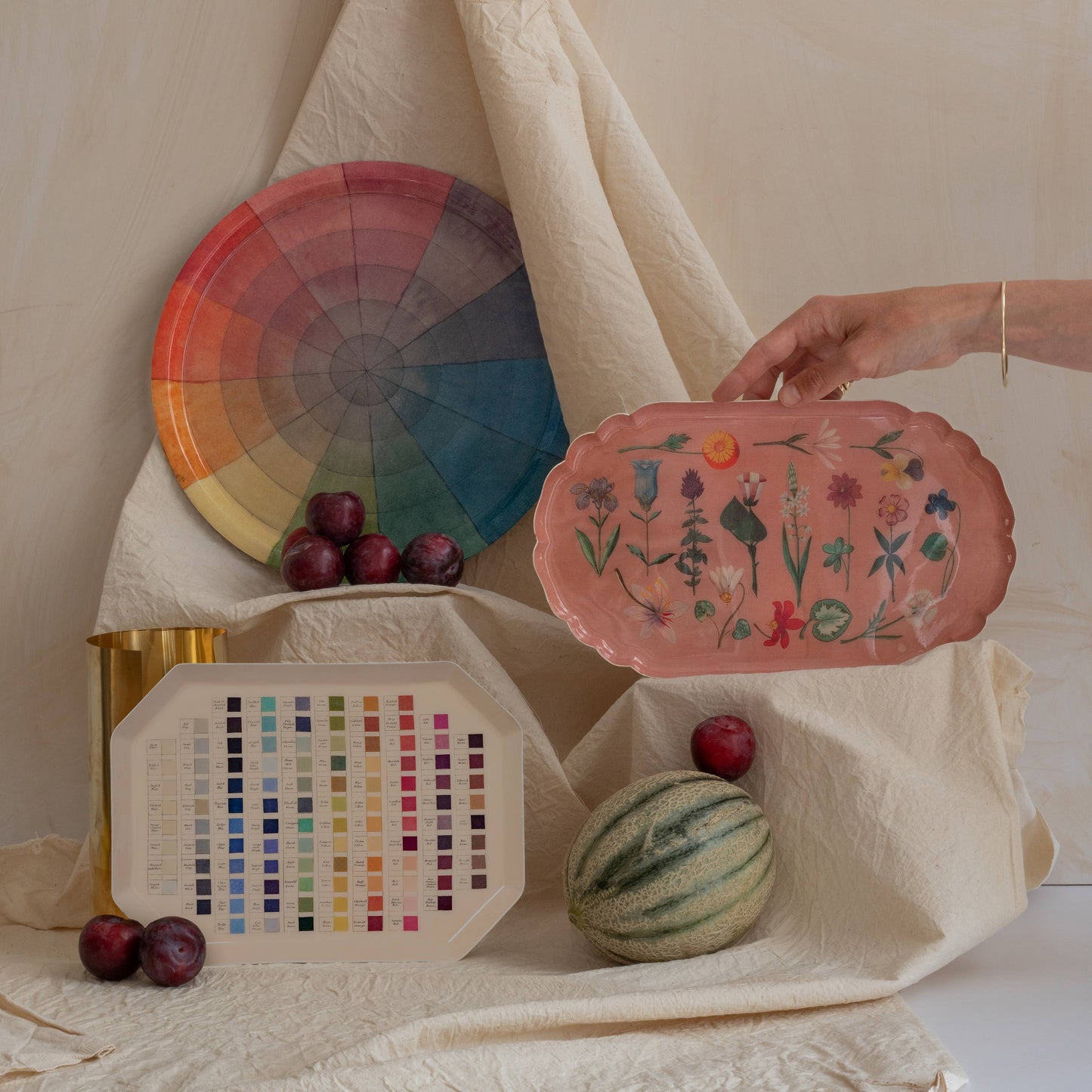 Large Enamel Tray - Vintage Colour Wheel