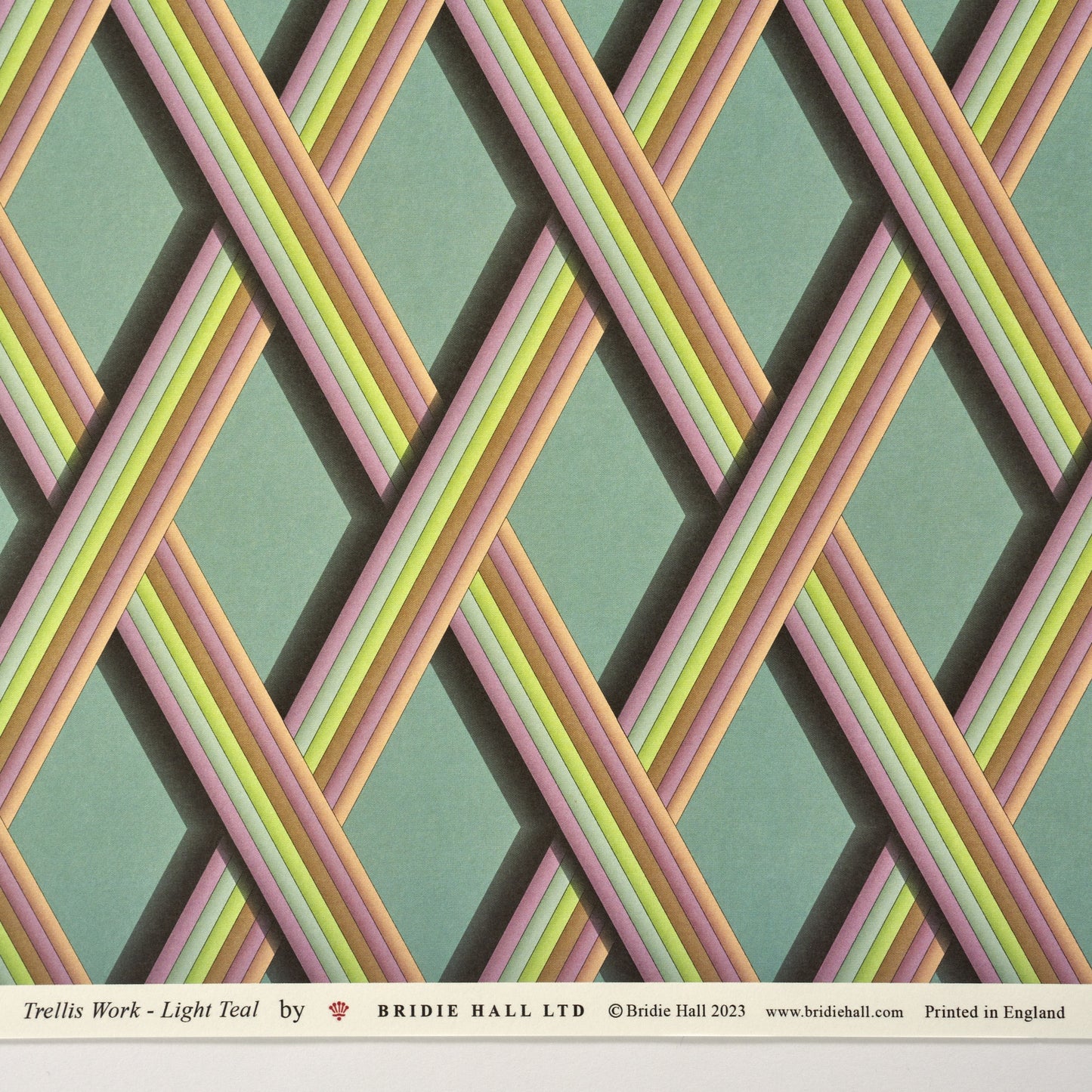 Trellis Work - 5 Sheets Of Light Teal Paper