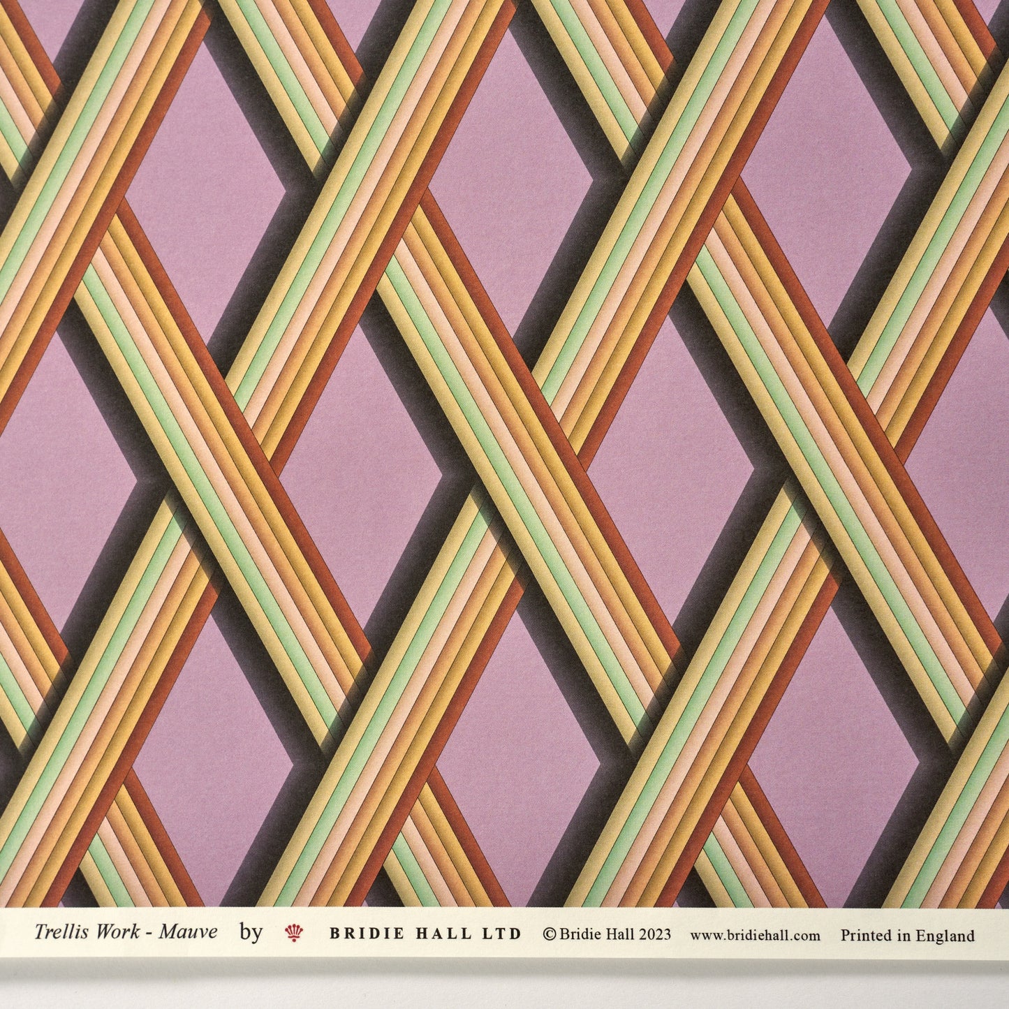 Trellis Work - 5 Sheets Of Mauve Paper