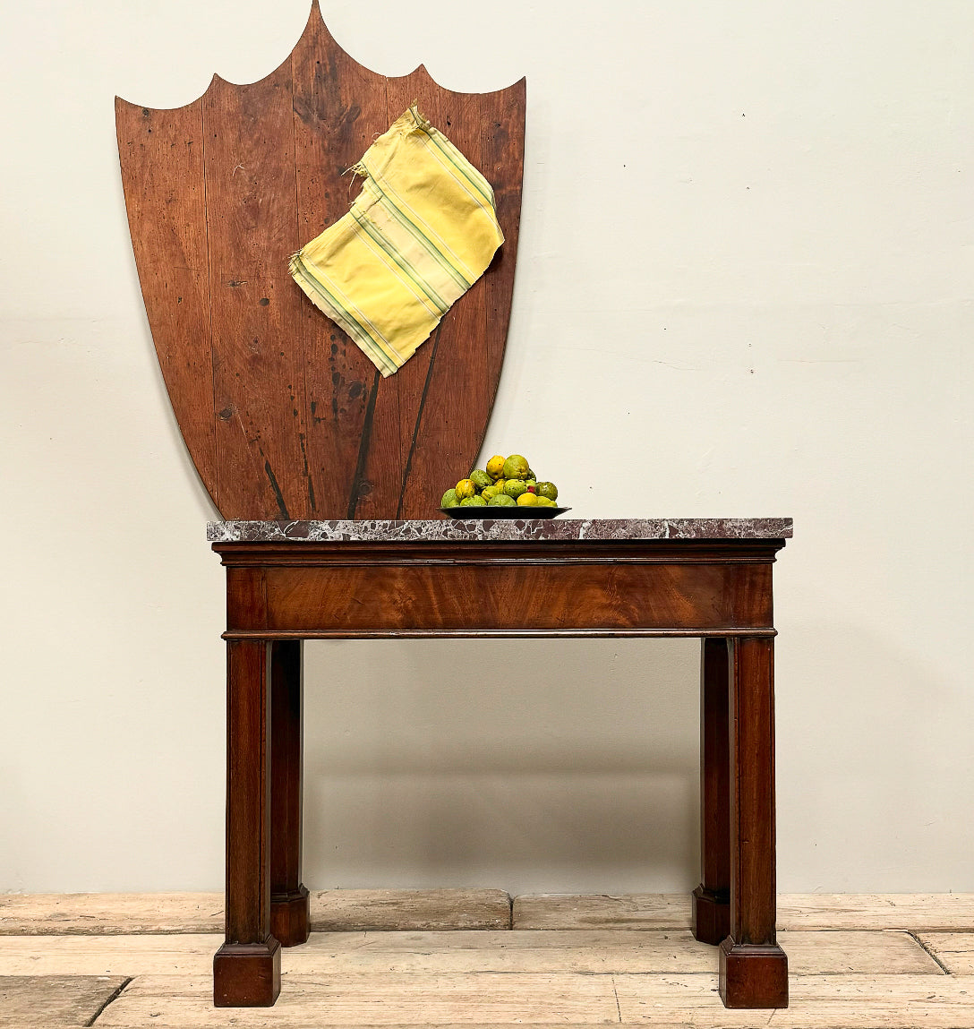A Chippendale Period Mahogany Side Table with Marble Top