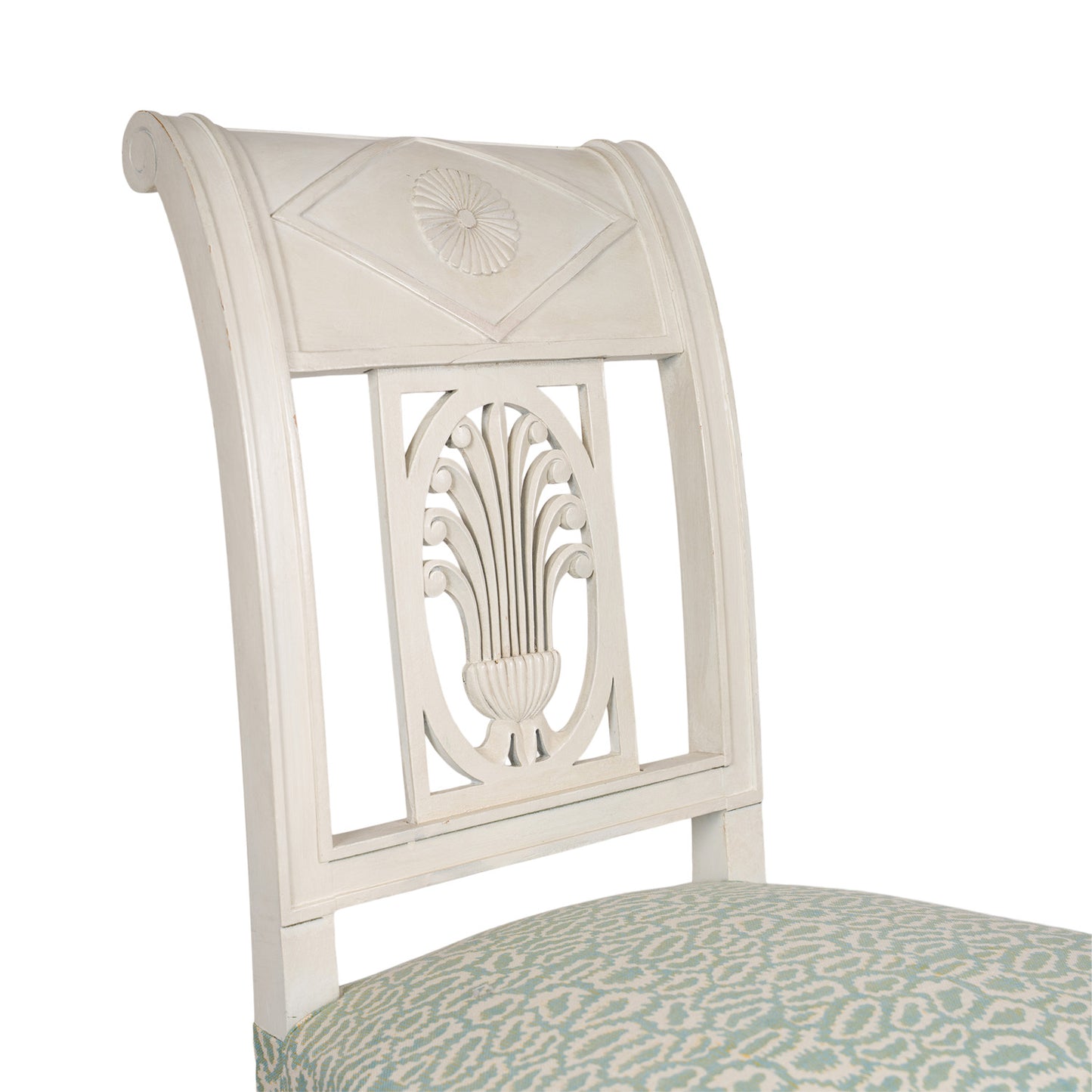 Set of 6 1920's French Painted Dining Chairs