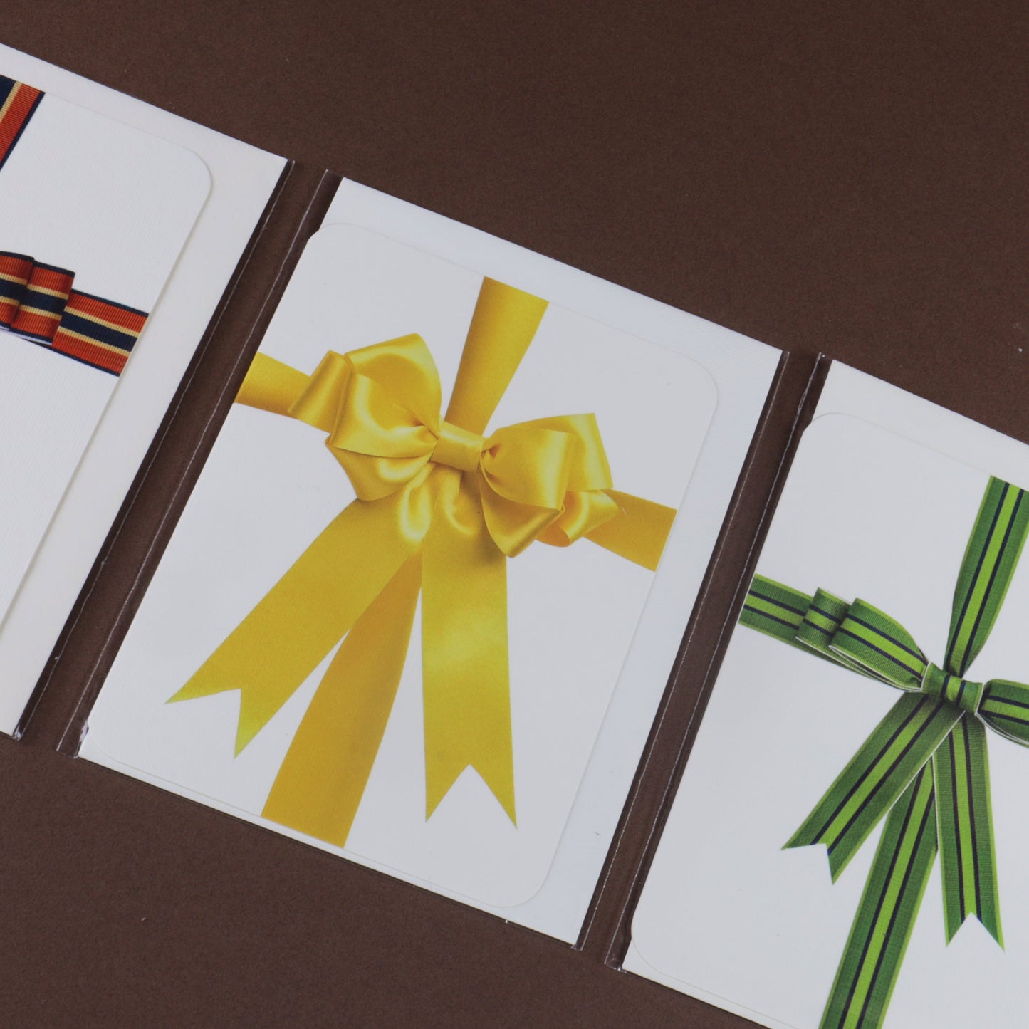 Orange Silk Organza Bow Greeting Card