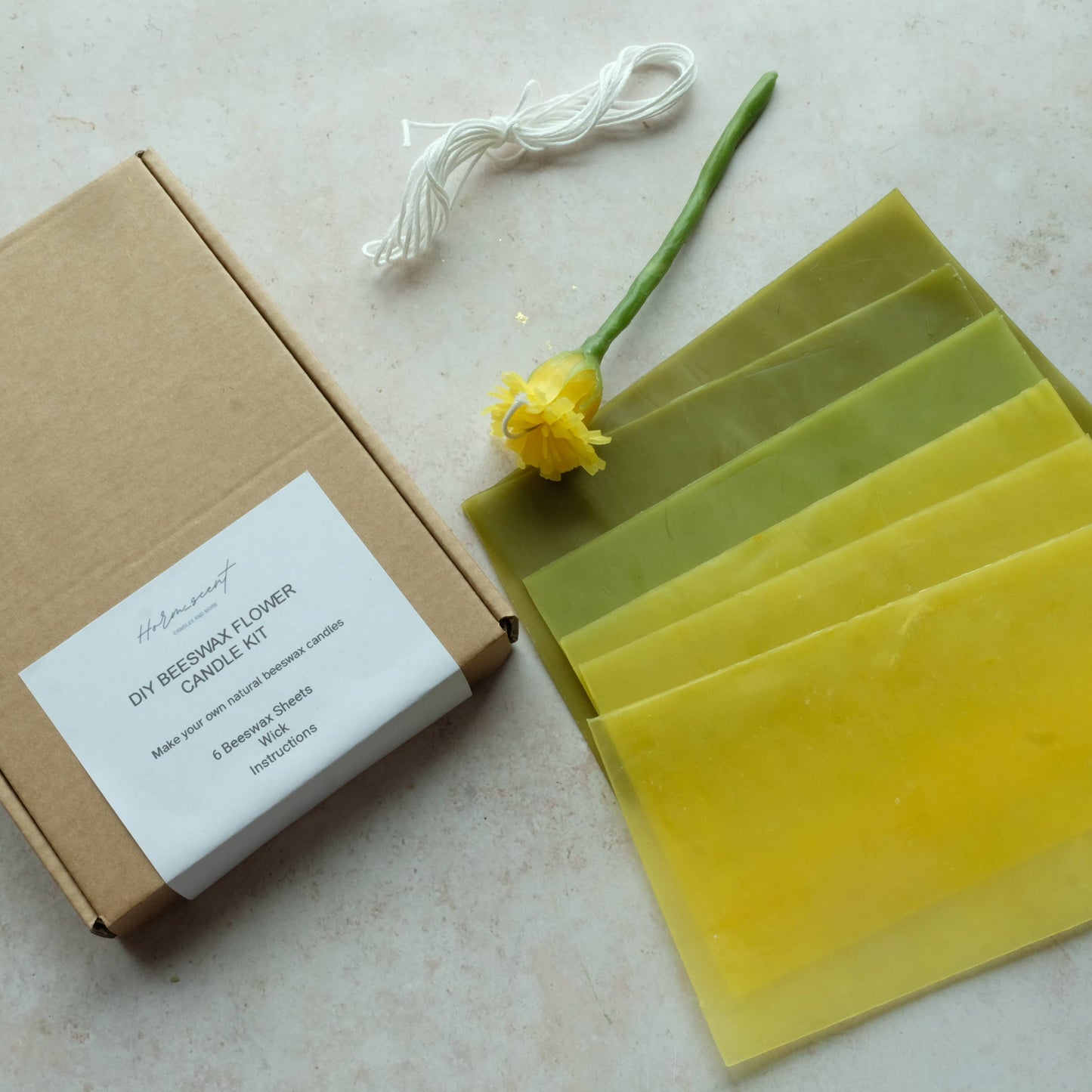 DIY Dandelion Beeswax Flower Candle Kit