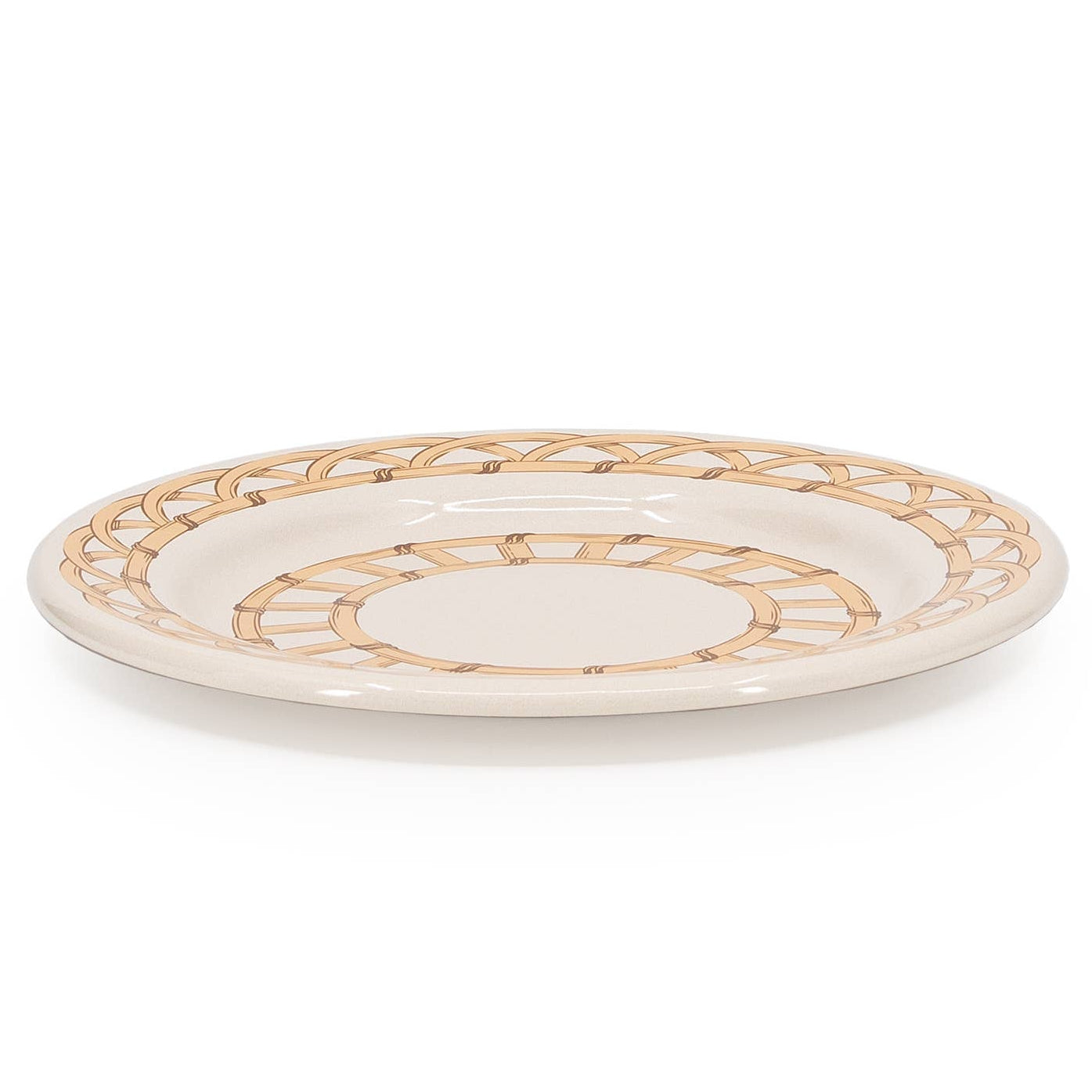 Domino x CCH Wicker Enamelware Salad Plate: Almond