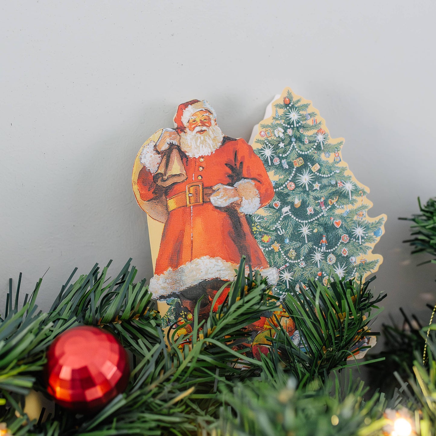 Santa & a Christmas Tree Card