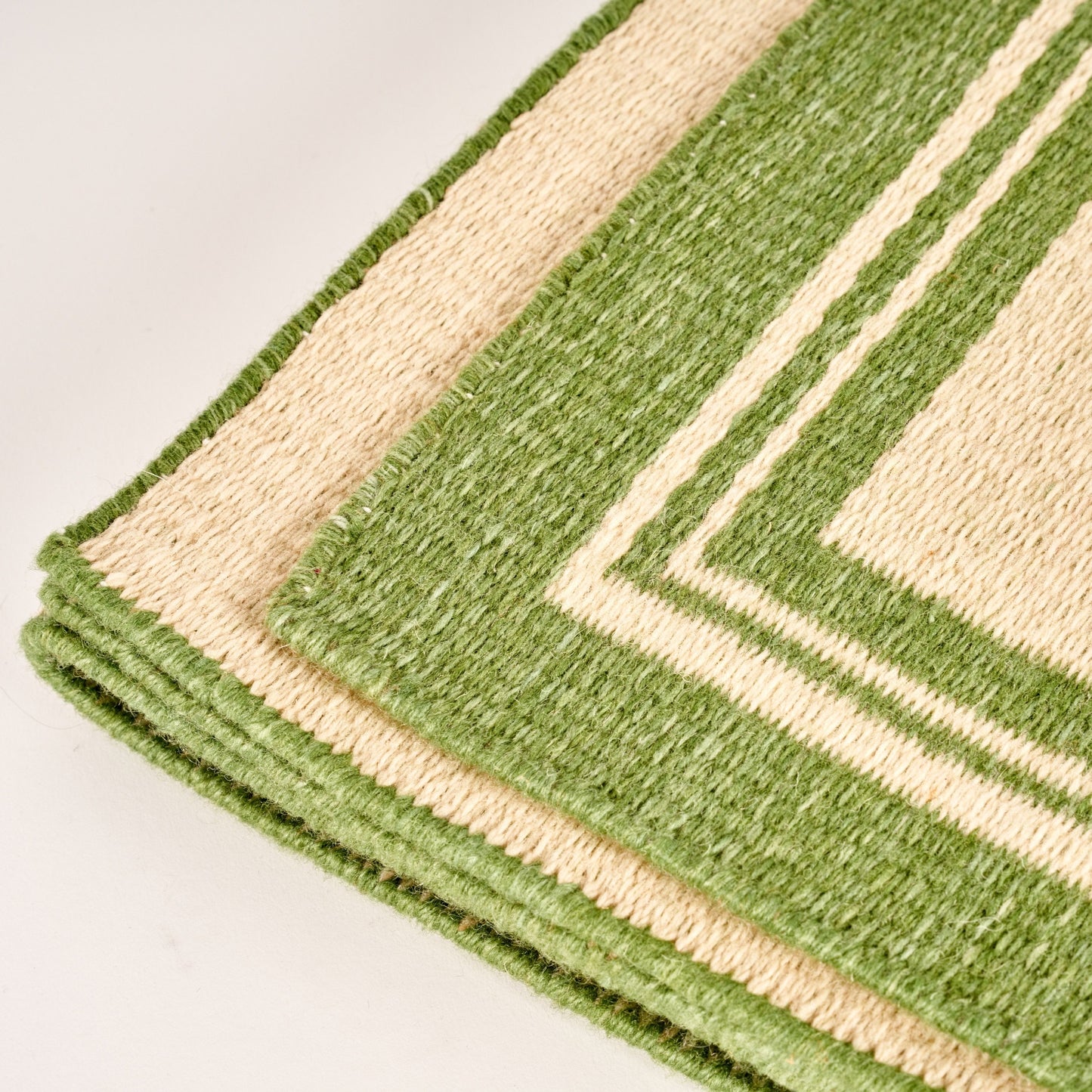 Natural & Green Borders Rug