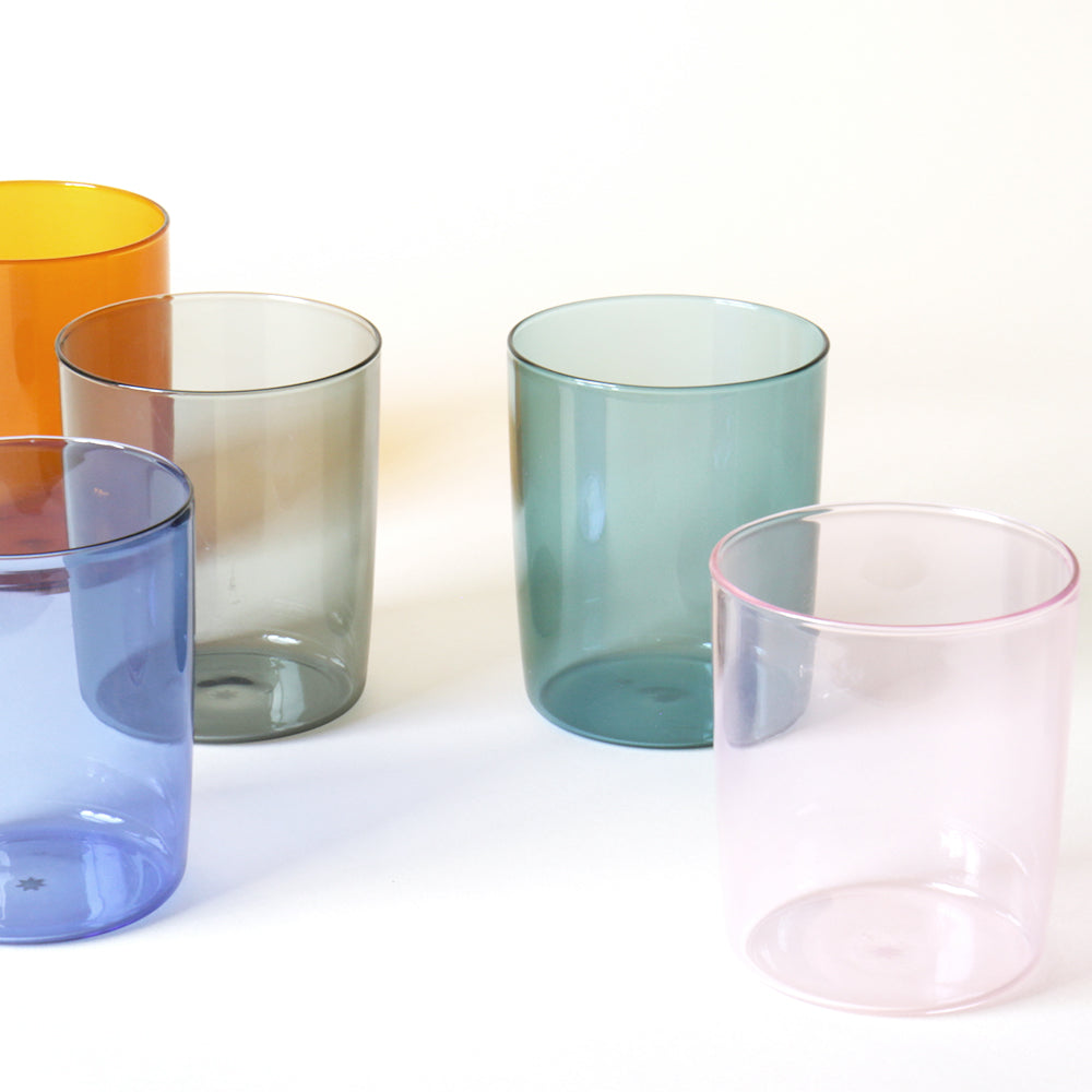 Large Mouth-Blown Tumbler - Pink