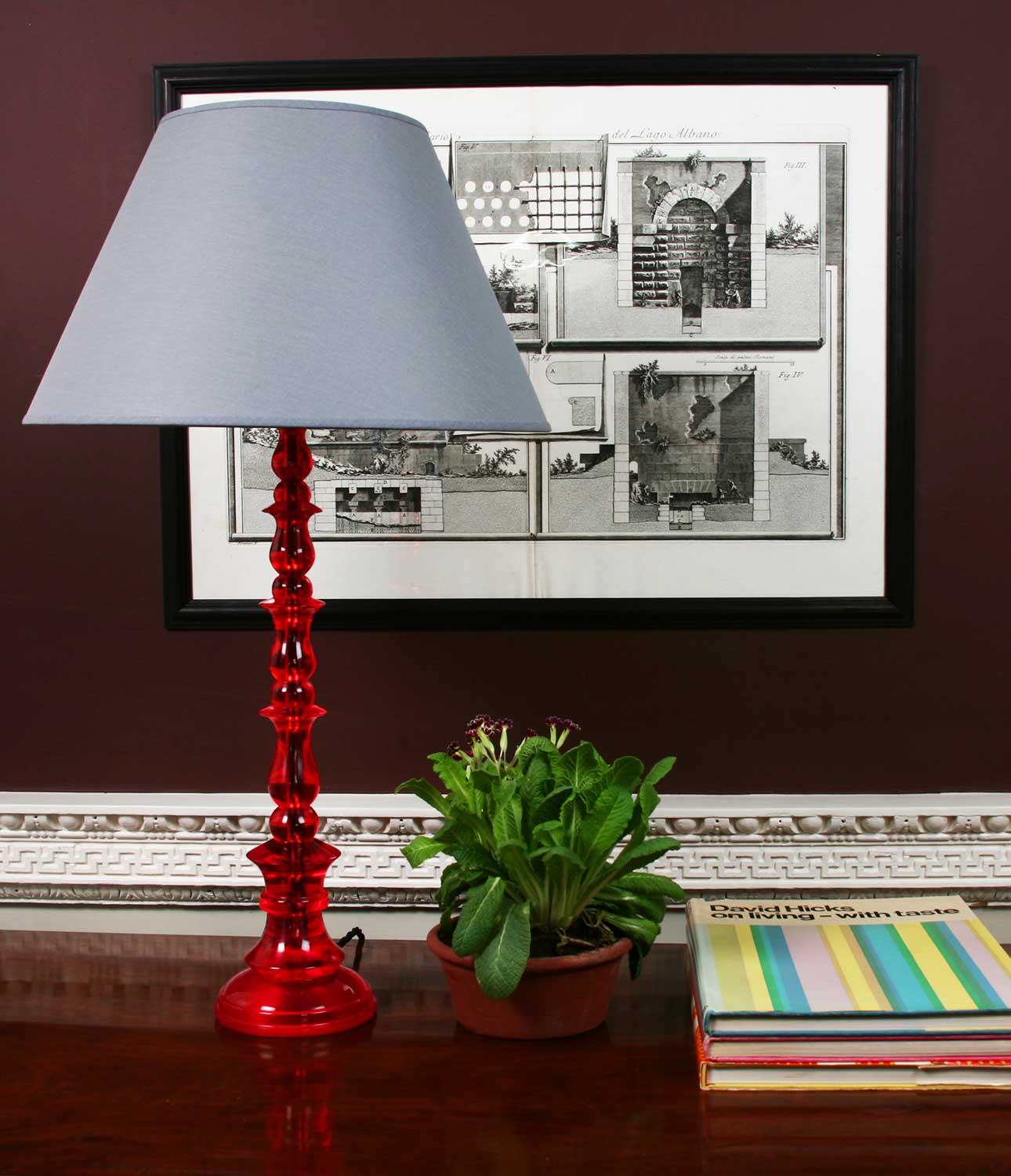 Spring Resin Lamp Red