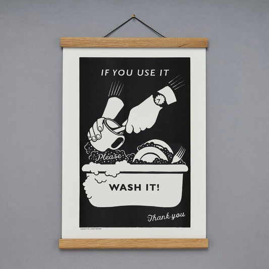 DISHES Linocut Print