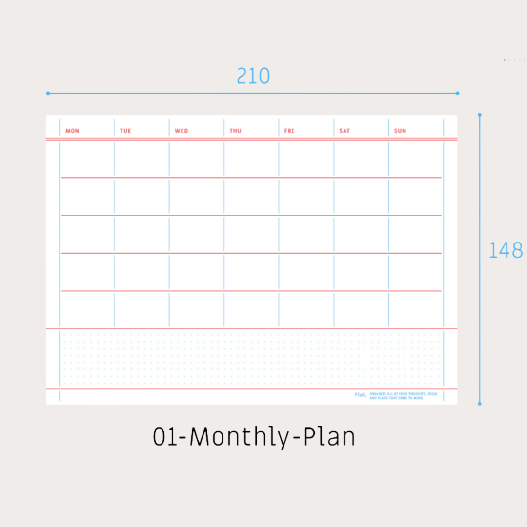 Paperian Flat A5 'Weekly' To-Do Notepad