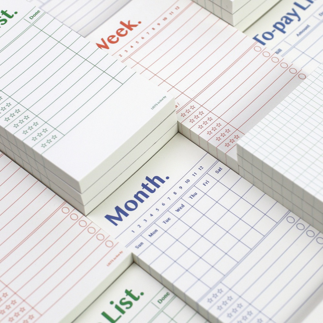 Paperian Lists To Live by 'Weekly' Memo Pad