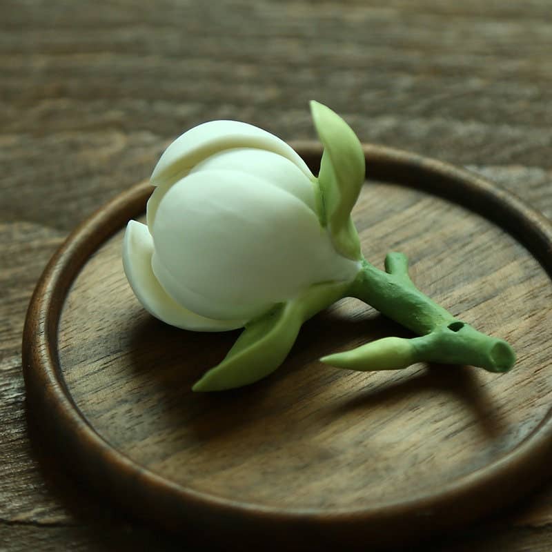 Ceramic Magnolia Flower Incense Holder