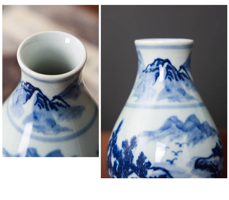Hand-painted Blue and White Porcelain Vase
