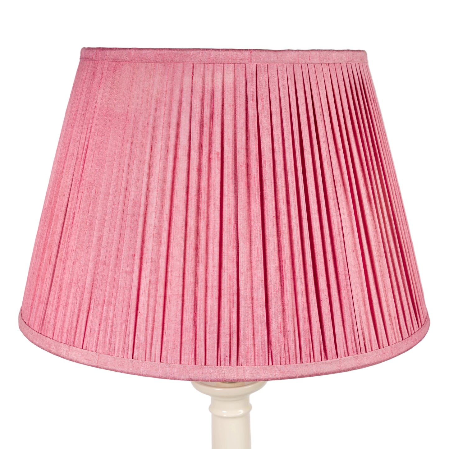 10" Natural Dyed Silk Dupion Lampshade - Pink