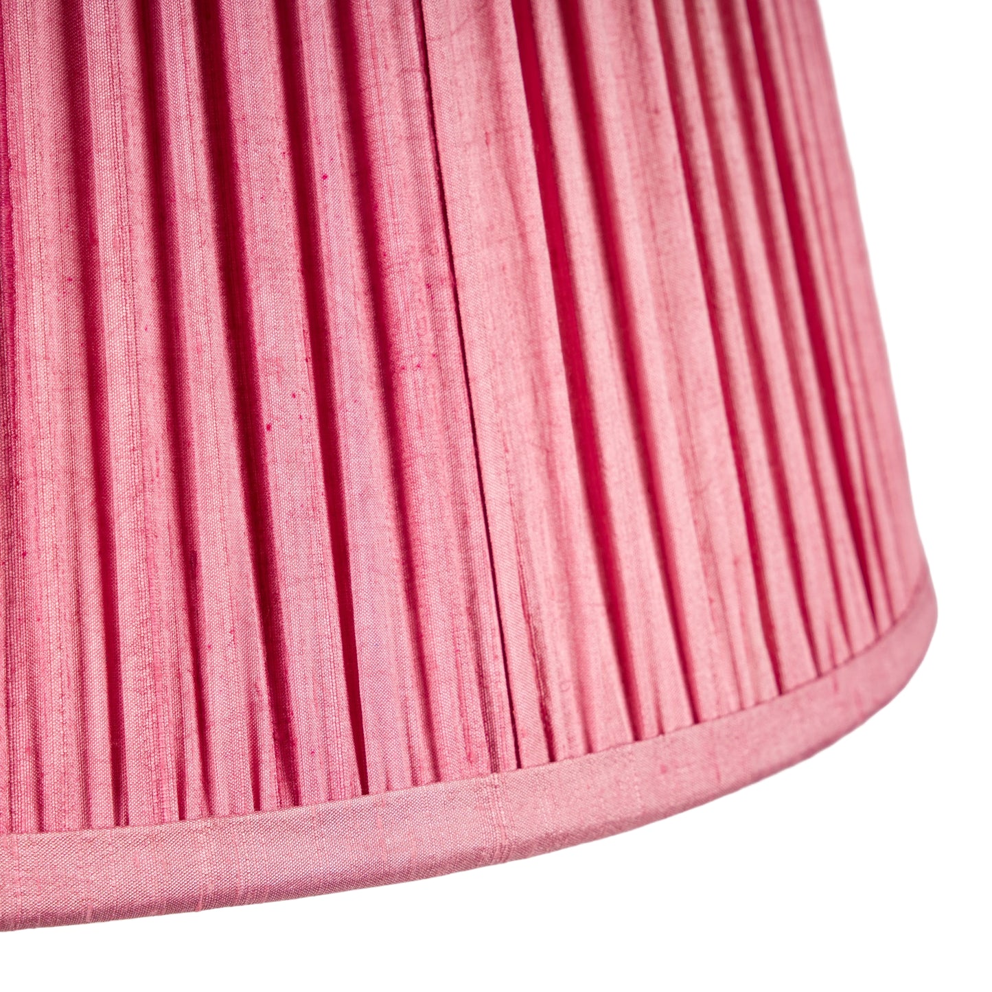 10" Natural Dyed Silk Dupion Lampshade - Pink