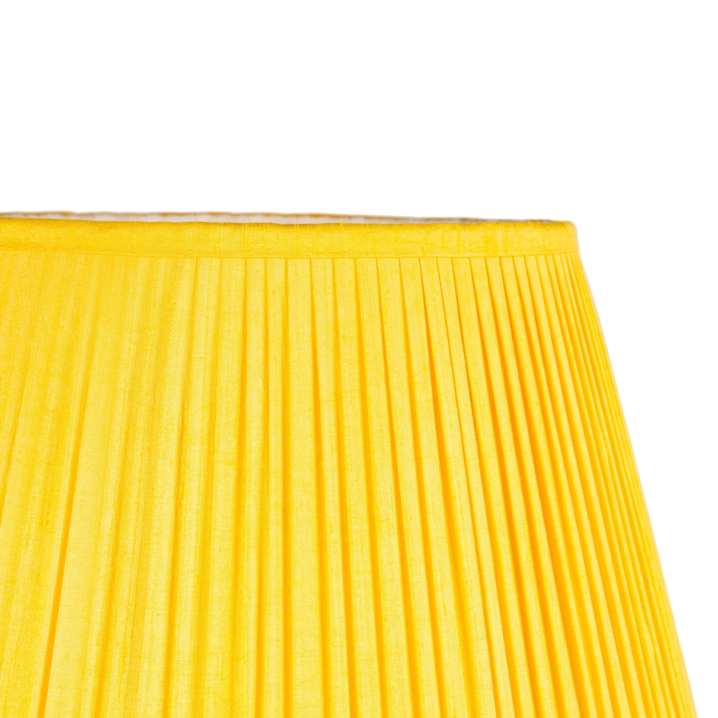 10" Natural Dyed Silk Dupion Lampshade - Yellow