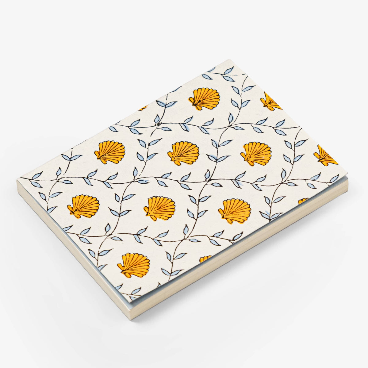 A5  Block Print Notebook - Orange Seashell