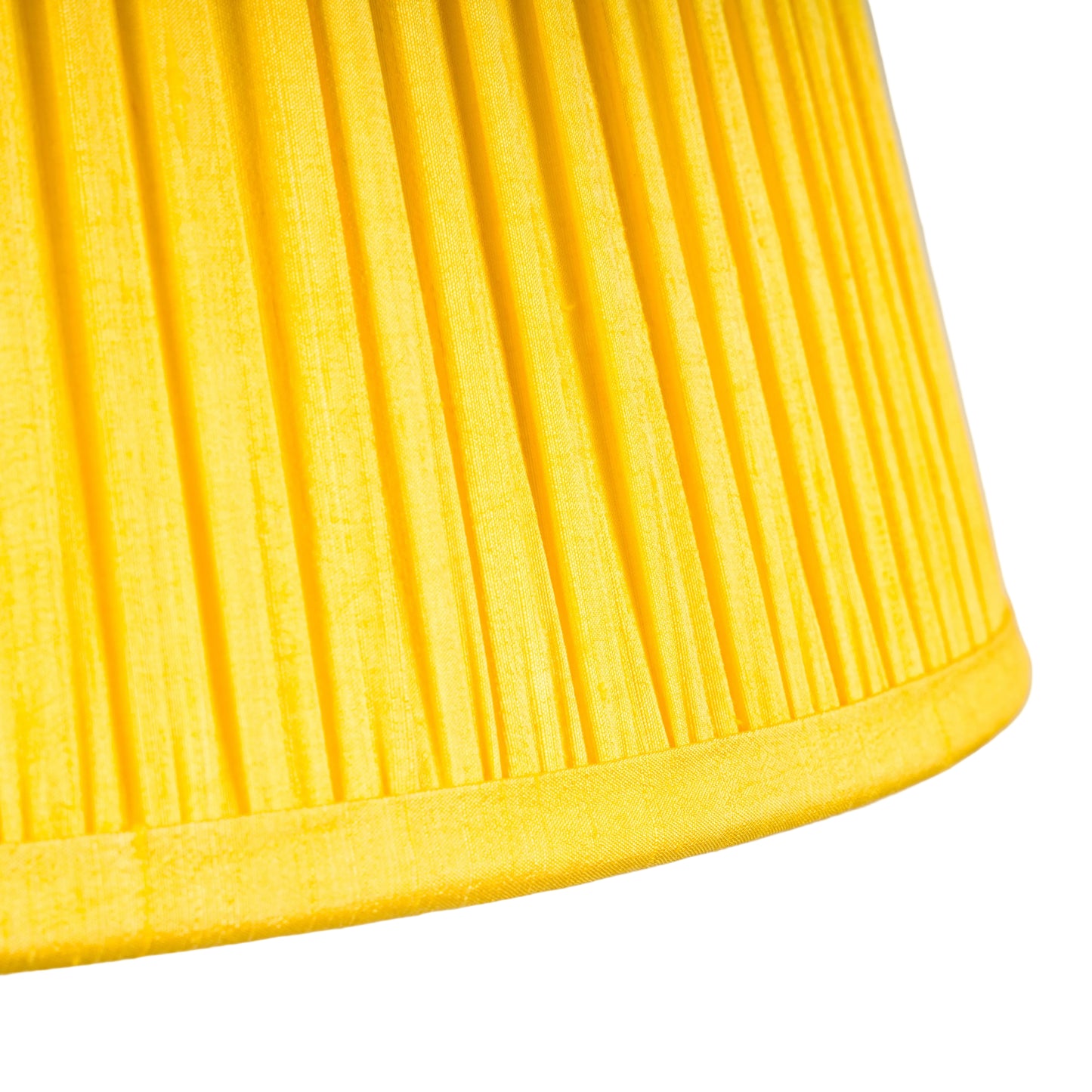 10" Natural Dyed Silk Dupion Lampshade - Yellow