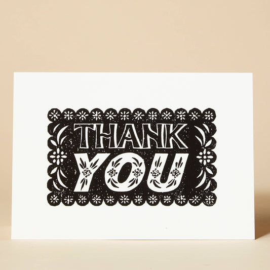 THANK YOU Linocut Greeting Card