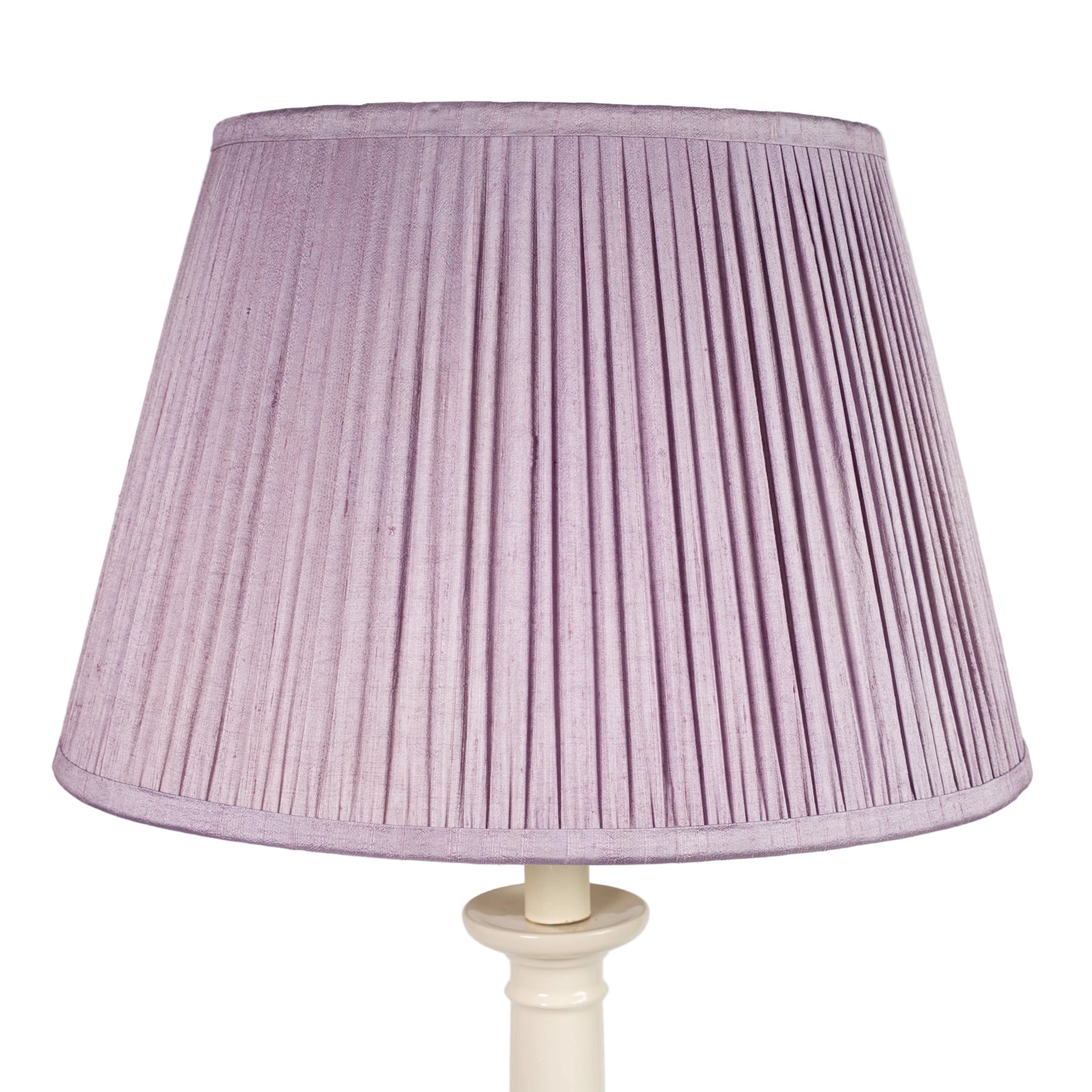 18" Natural Dyed Silk Dupion Lampshade - Lilac