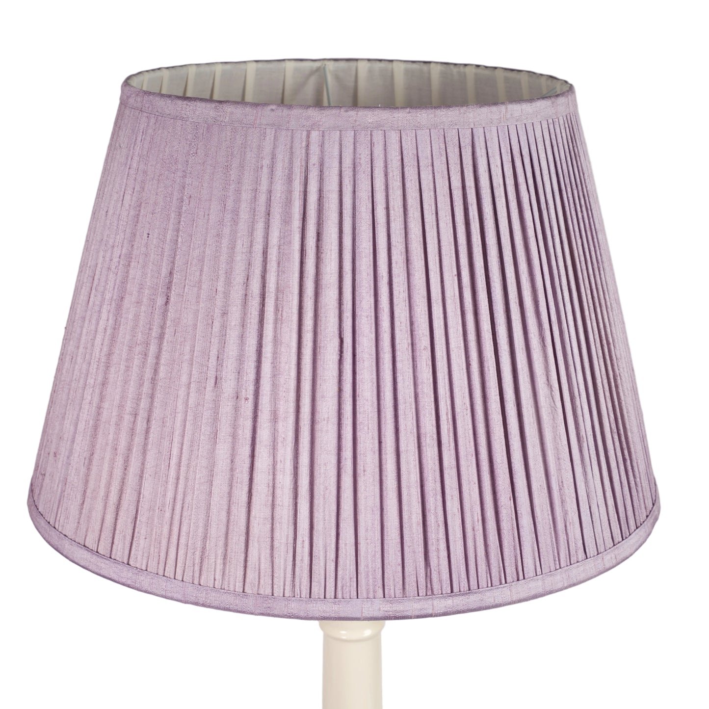 18" Natural Dyed Silk Dupion Lampshade - Lilac
