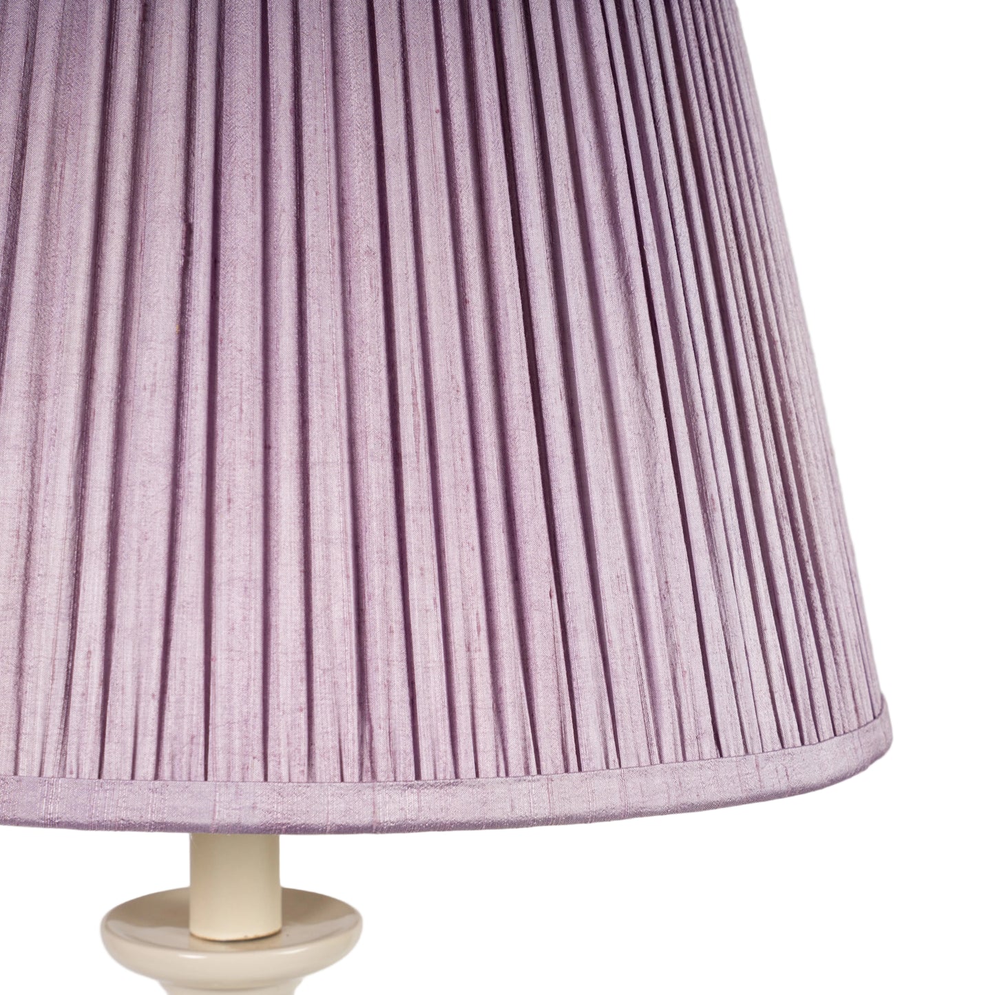 18" Natural Dyed Silk Dupion Lampshade - Lilac