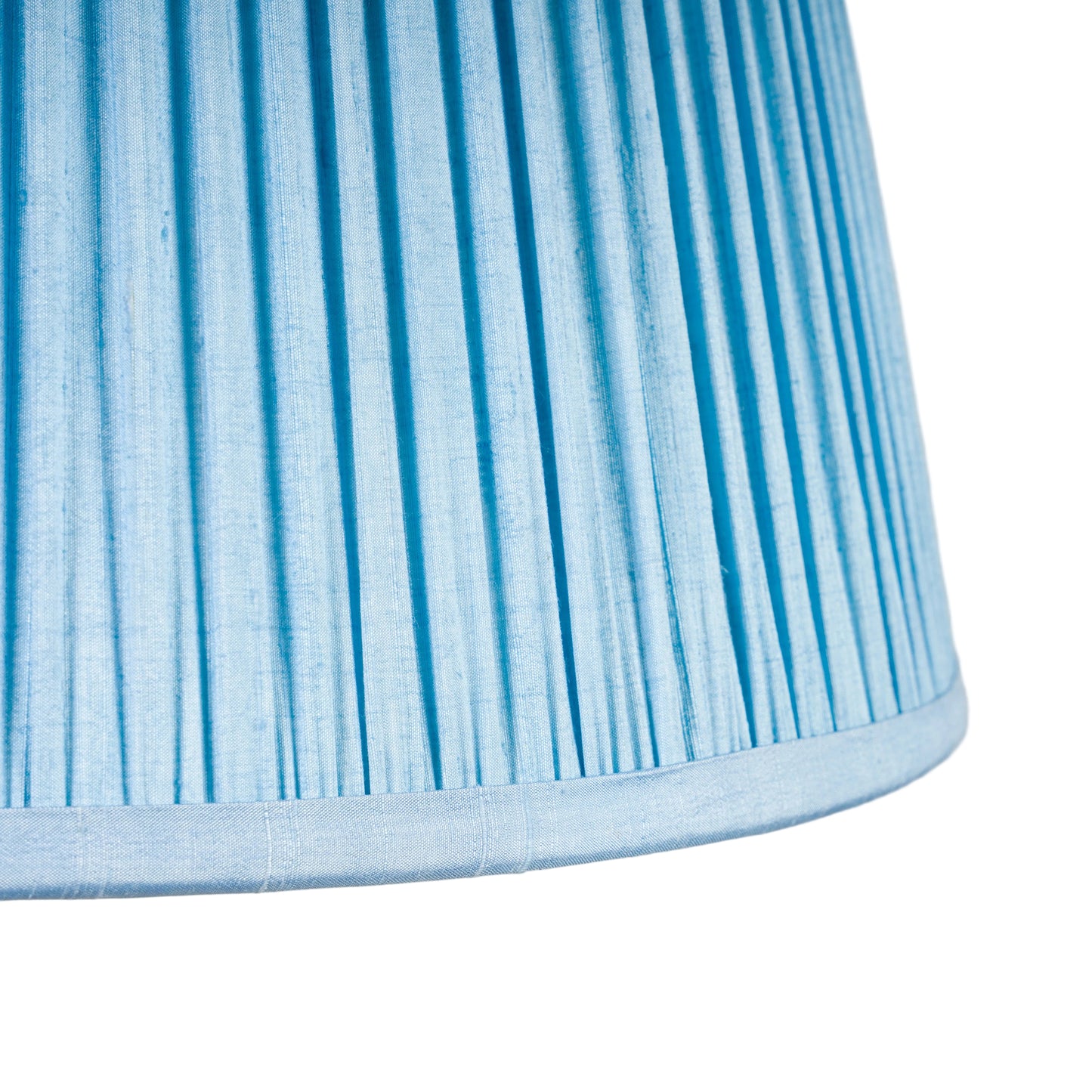 14" Natural Dyed Silk Dupion Lampshade - Blue