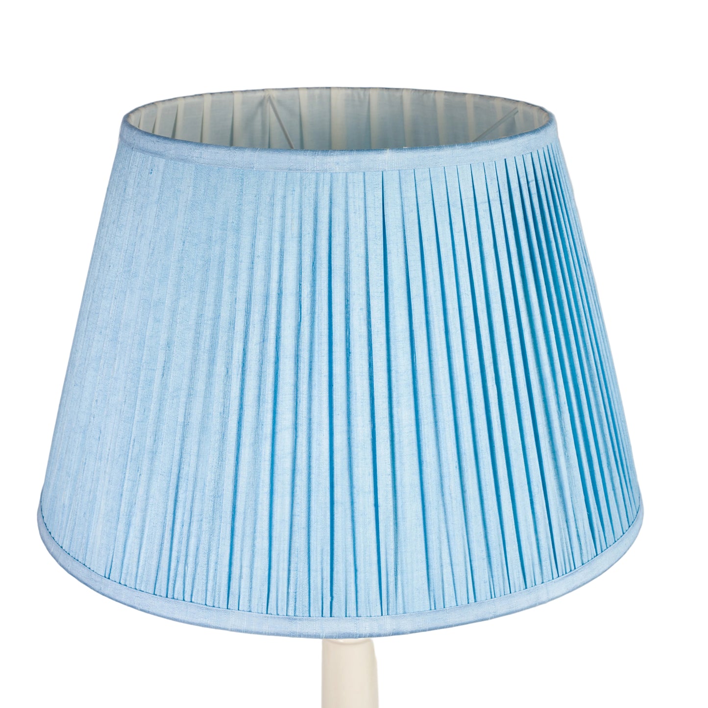 18" Natural Dyed Silk Dupion Lampshade - Blue