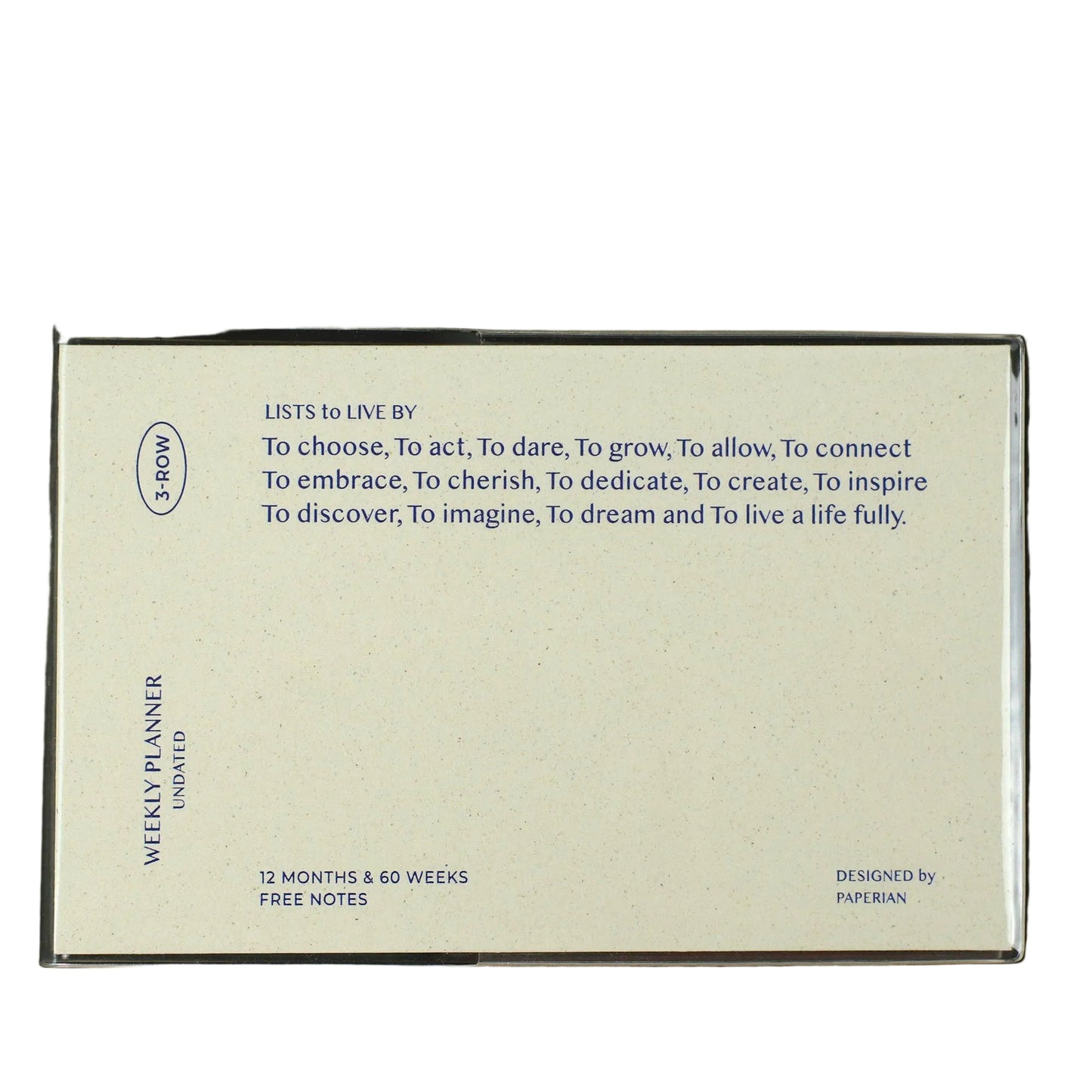 'Lists To Live By' Daily,Weekly Light Planner