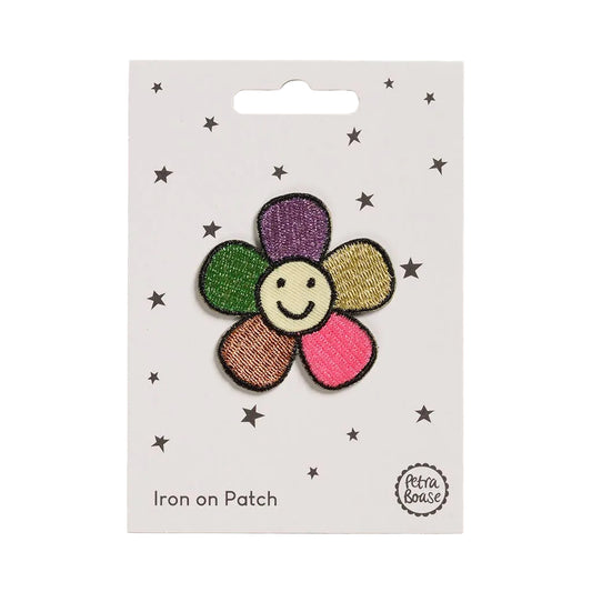 Embroidered Happy Flower Iron-on Patch
