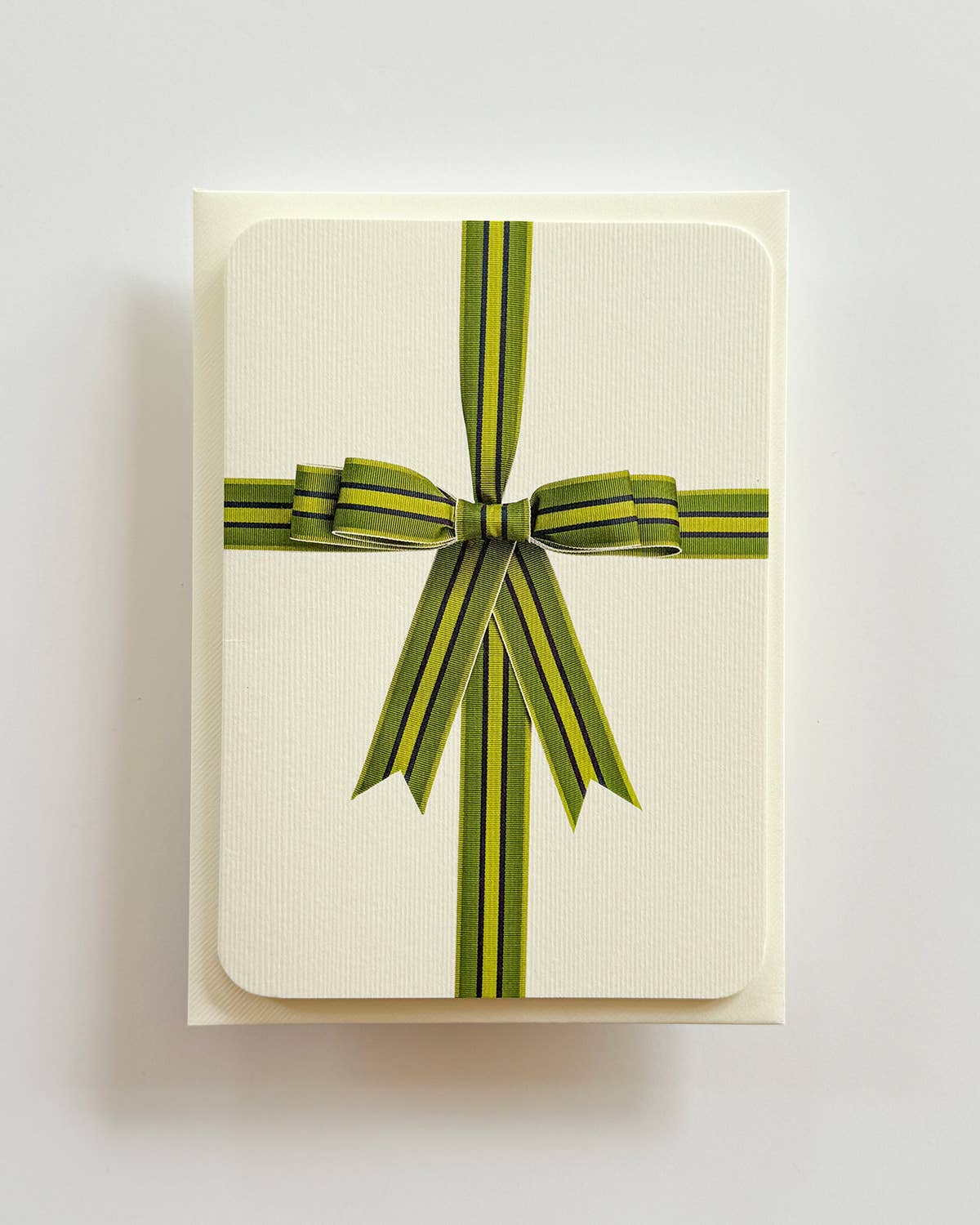 Green Bow Greeting Card