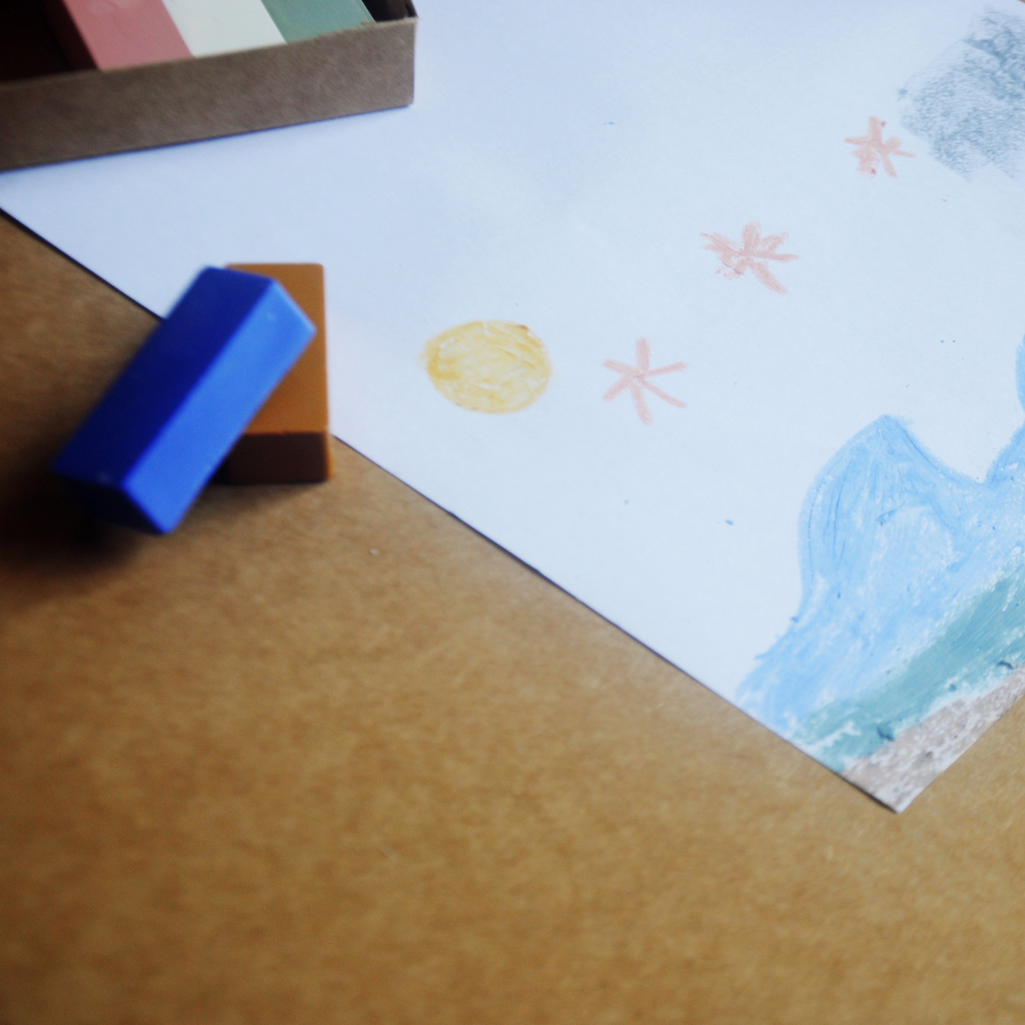 Beeswax Block Rubbing Crayons - Set of 8