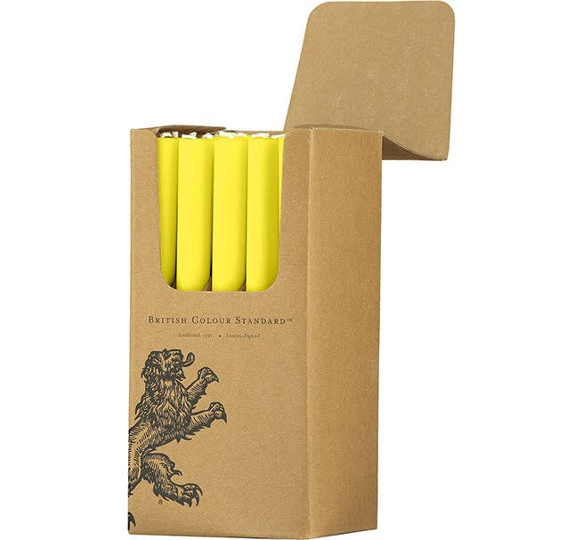 Primrose Yellow Dinner Candles- Pack of 25