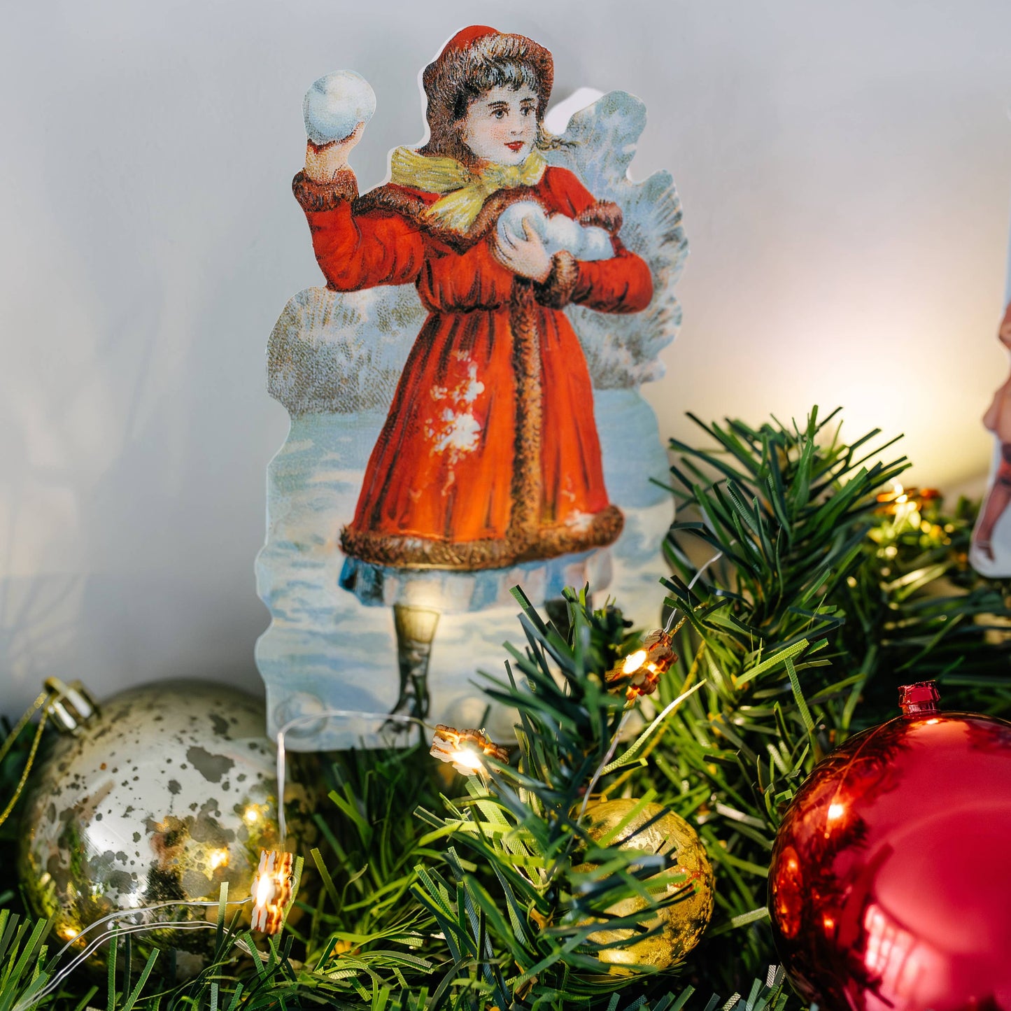 Girl in the Snow Christmas Card
