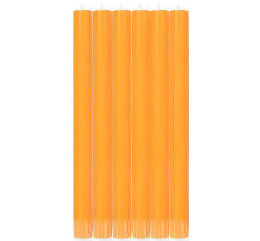 Bright Orange Dinner Candles - Pack of 25