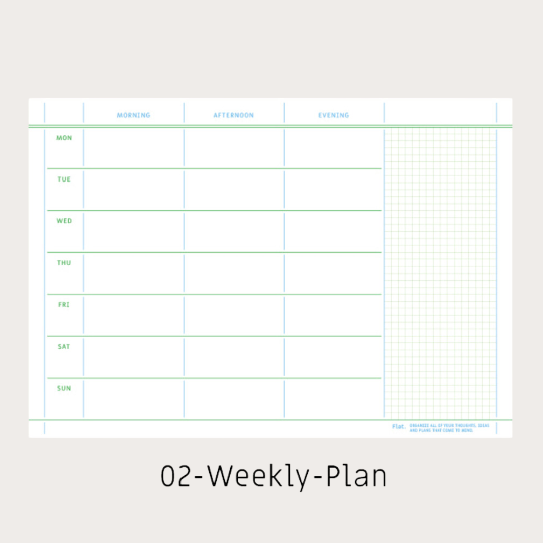 Paperian Flat A5 'Weekly' Notepad