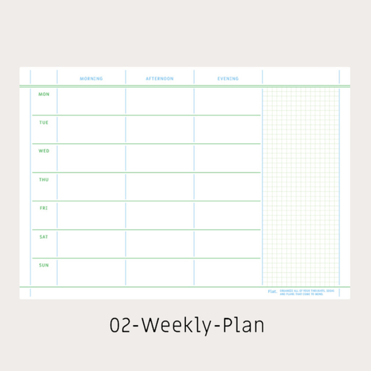 Paperian Flat A5 'Weekly' Notepad