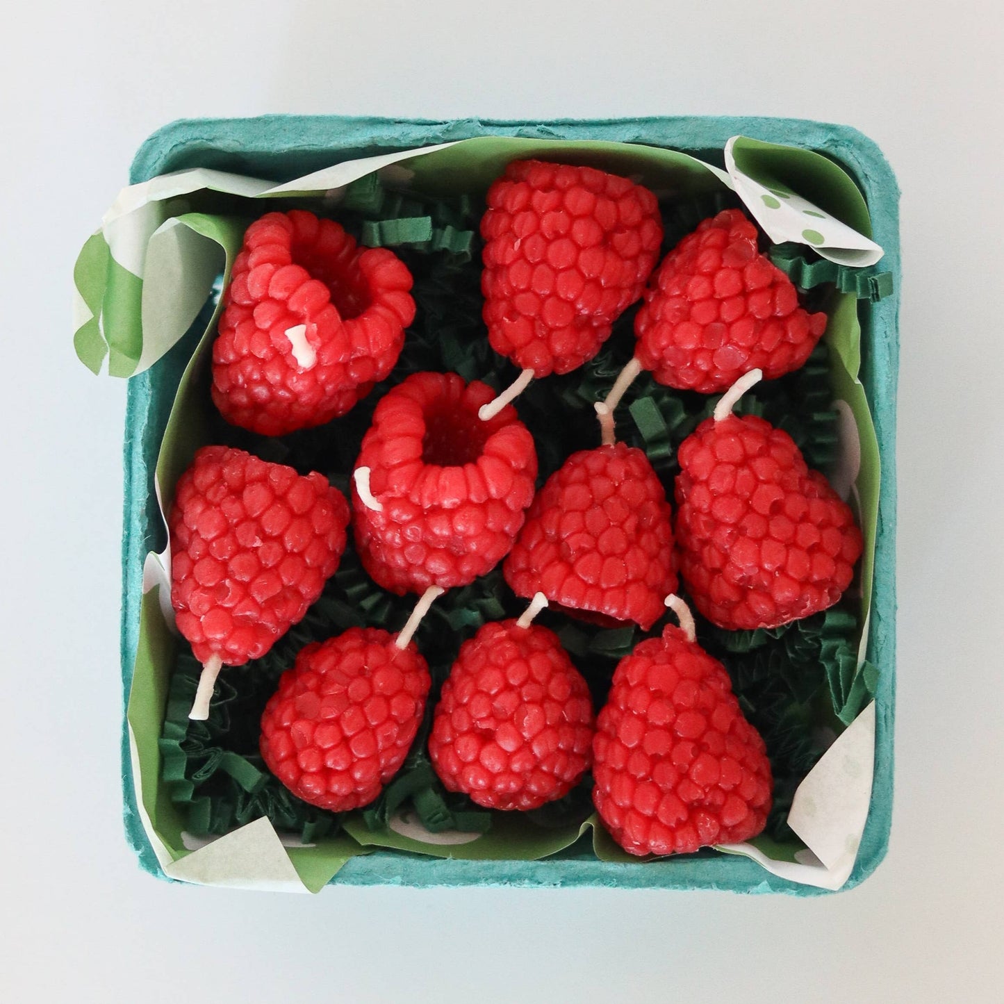 Raspberry Beeswax Birthday Candles - 10
