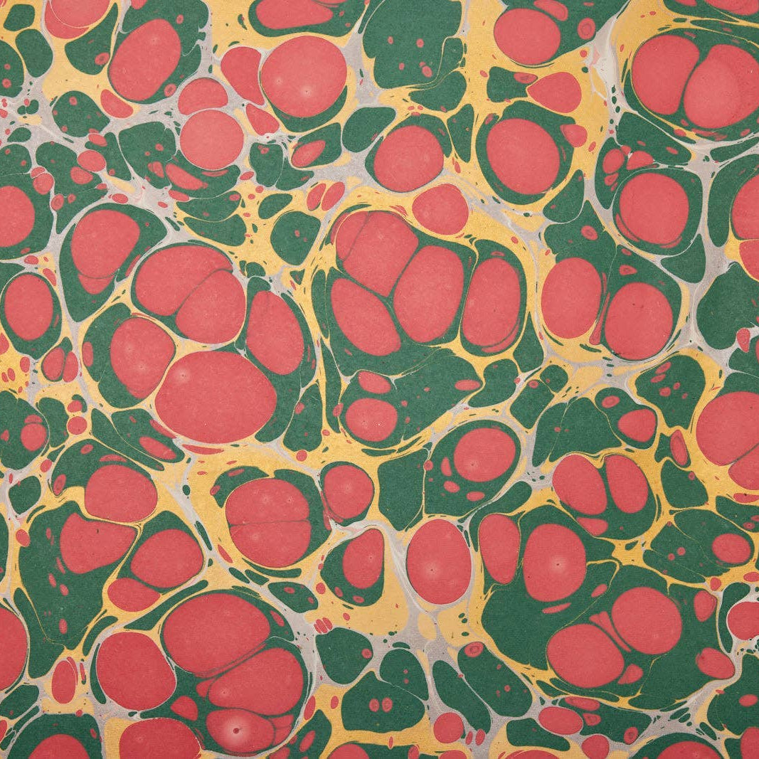 Hand Marbled Wrapping Paper - Stone Festive Mix