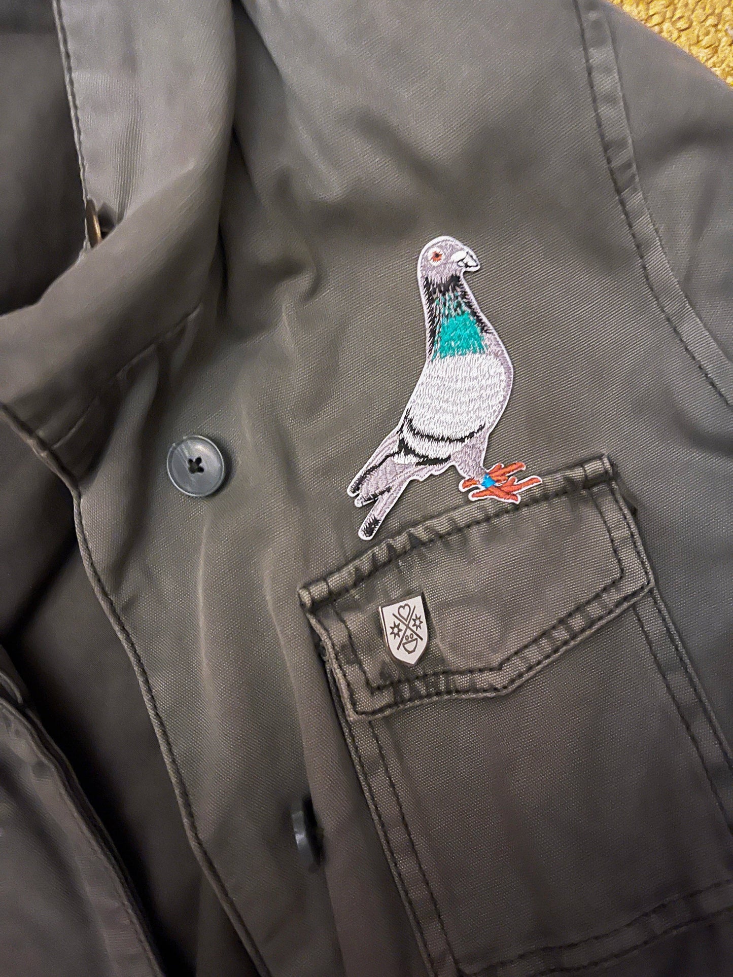 Embroidered Pigeon Iron-on Patch